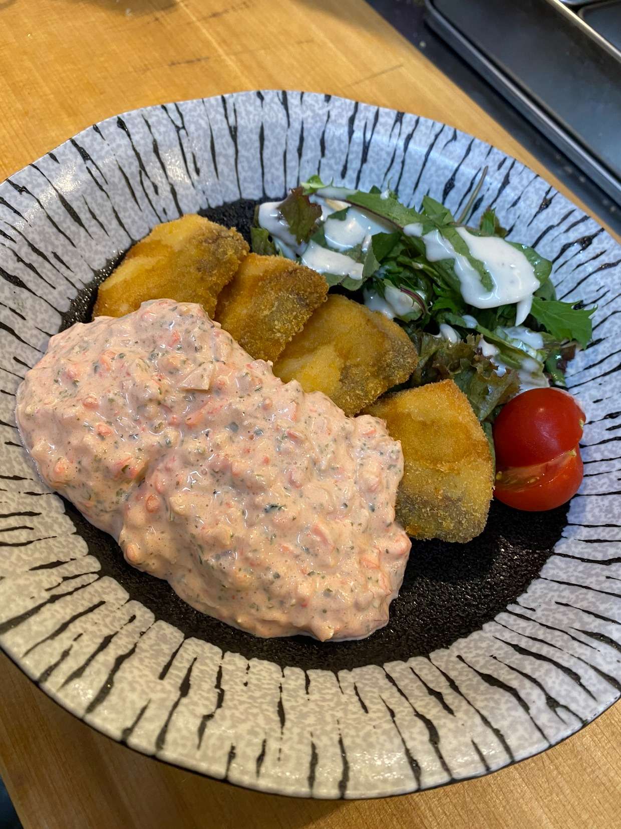 サーモンの和風タルタル